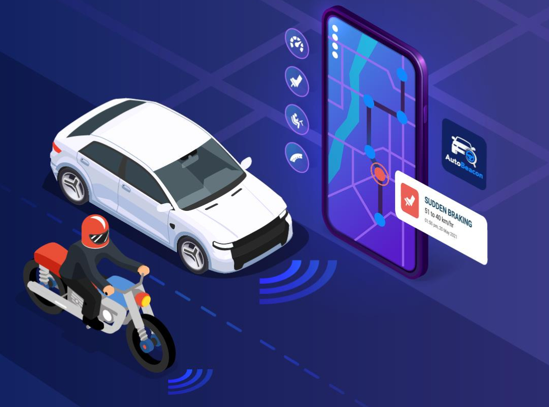 AutoBeacon Smartphone App Based Safe Driving Behavior Monitoring and Coaching Solution